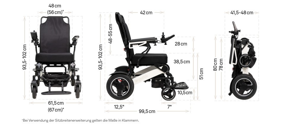 ergoflix LX Abmessungen