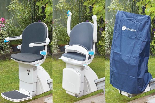 Gerader Außen-Treppenlift Handicare 1000 zur monatlichen Miete