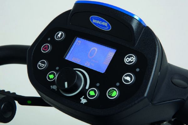 Invacare COMET PRO Himmelblau Detailansicht Display