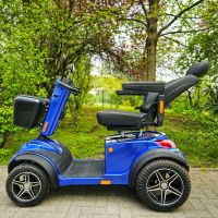 Vorschau: Vintage Mobility Groenland blau Seitenansicht links Rueckenlehne geneigt Vorschau: Vintage Mobility Groenland blau Seitenansicht links Rueckenlehne geneigt