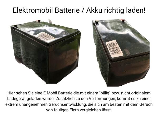 Wie lädt man eine Elektromobil Batterie bzw. Akku richtig?