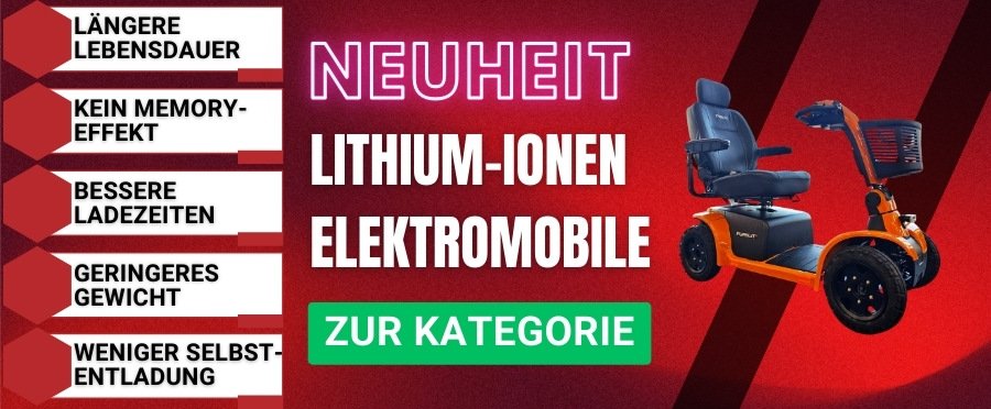 Elektromobile und Seniorenmobile mit Lithium-Ionen-Akku kaufen